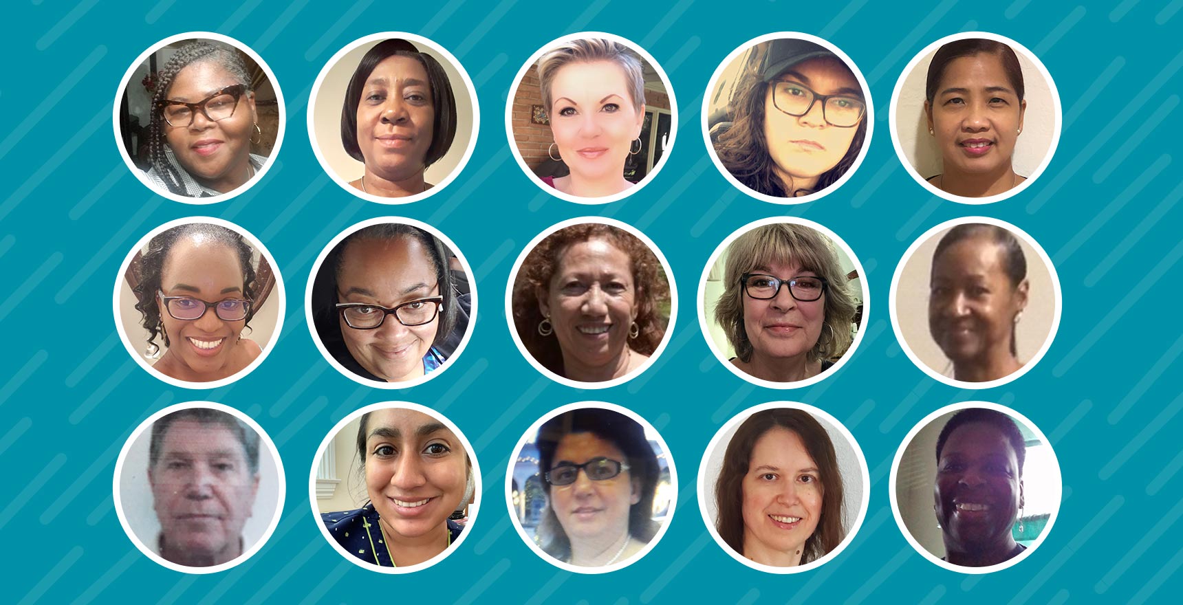 Grid of October Care Professional faces